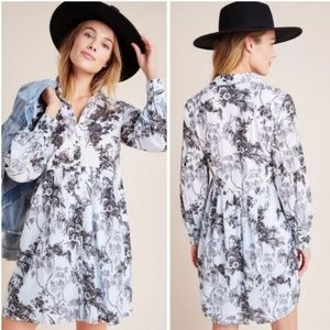 Anthropologie Lavinia embroidered shirt dress